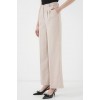 6647 Bol Paça Kumaş Pantolon - Krem 145880 6647 Bol Paça Kumaş Pantolon - Krem 145880