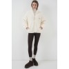 5212 Oversize Peluş Ceket Mont - Ekru 145905 5212 Oversize Peluş Ceket Mont - Ekru 145905