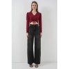 936 Sandy Crop Bluz - Bordo 145950