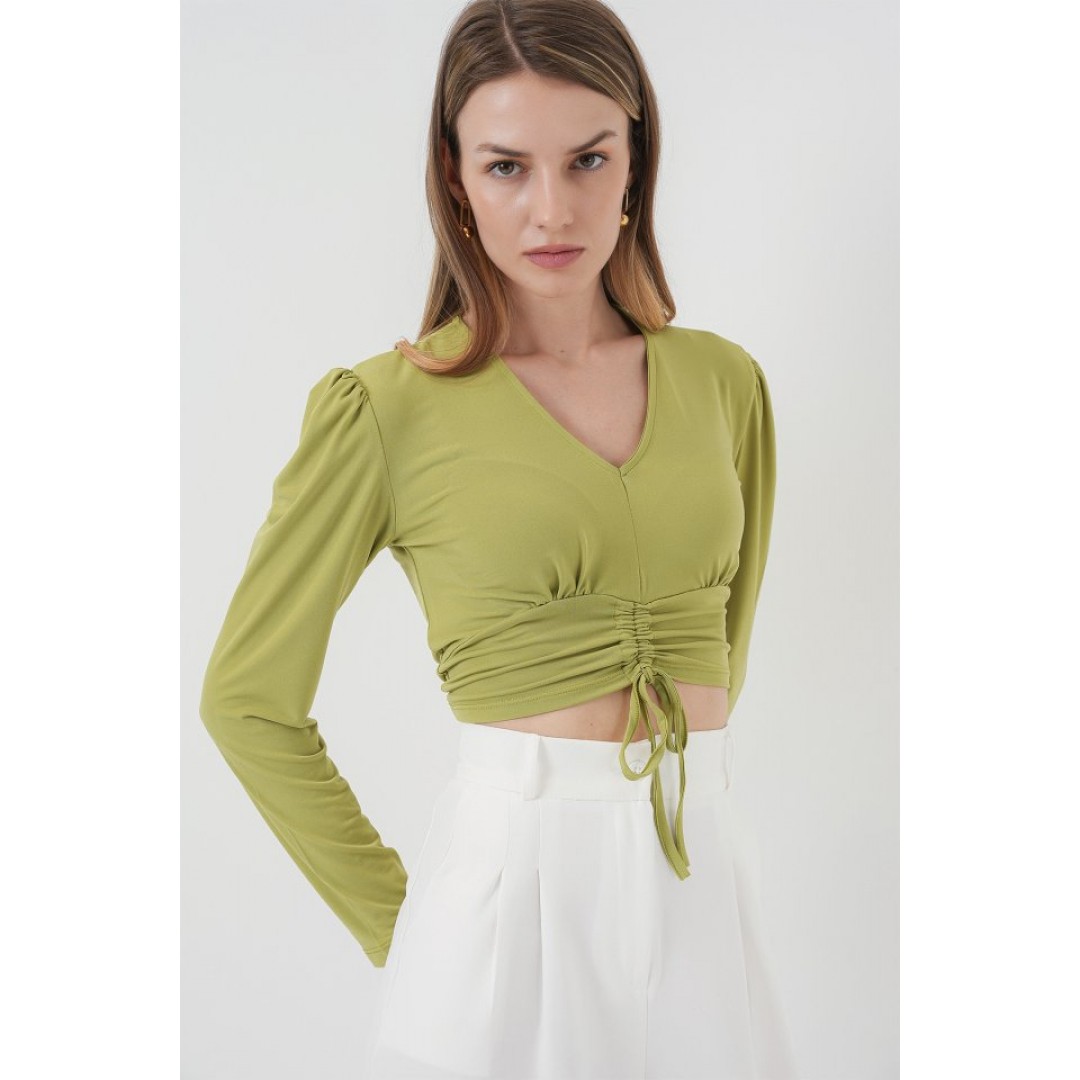 936 Sandy Crop Bluz - E.Yeşil 145951 936 Sandy Crop Bluz - E.Yeşil 145951