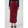 8035 Büzgülü Midi Etek - Bordo - 145964 8035 Büzgülü Midi Etek - Bordo - 145964