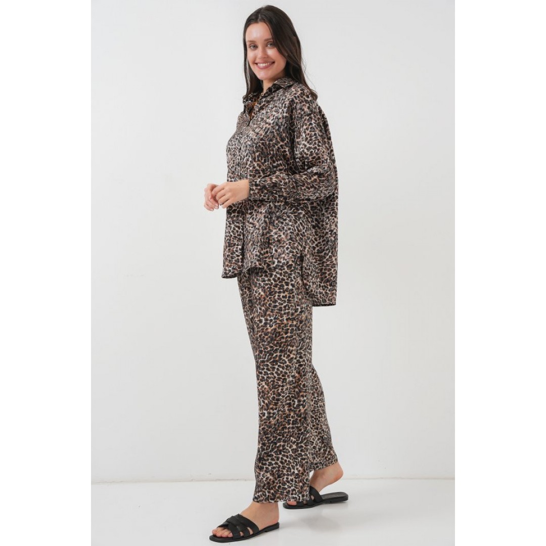 6699 Leopar Desenli Alt Üst Takım - C. Kahverengi 145990 6699 Leopar Desenli Alt Üst Takım - C. Kahverengi 145990