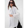 5946 Oversize Uzun Gömlek Tunik - Beyaz 146017 5946 Oversize Uzun Gömlek Tunik - Beyaz 146017