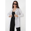 5946 Oversize Uzun Gömlek Tunik - Beyaz 146017 5946 Oversize Uzun Gömlek Tunik - Beyaz 146017
