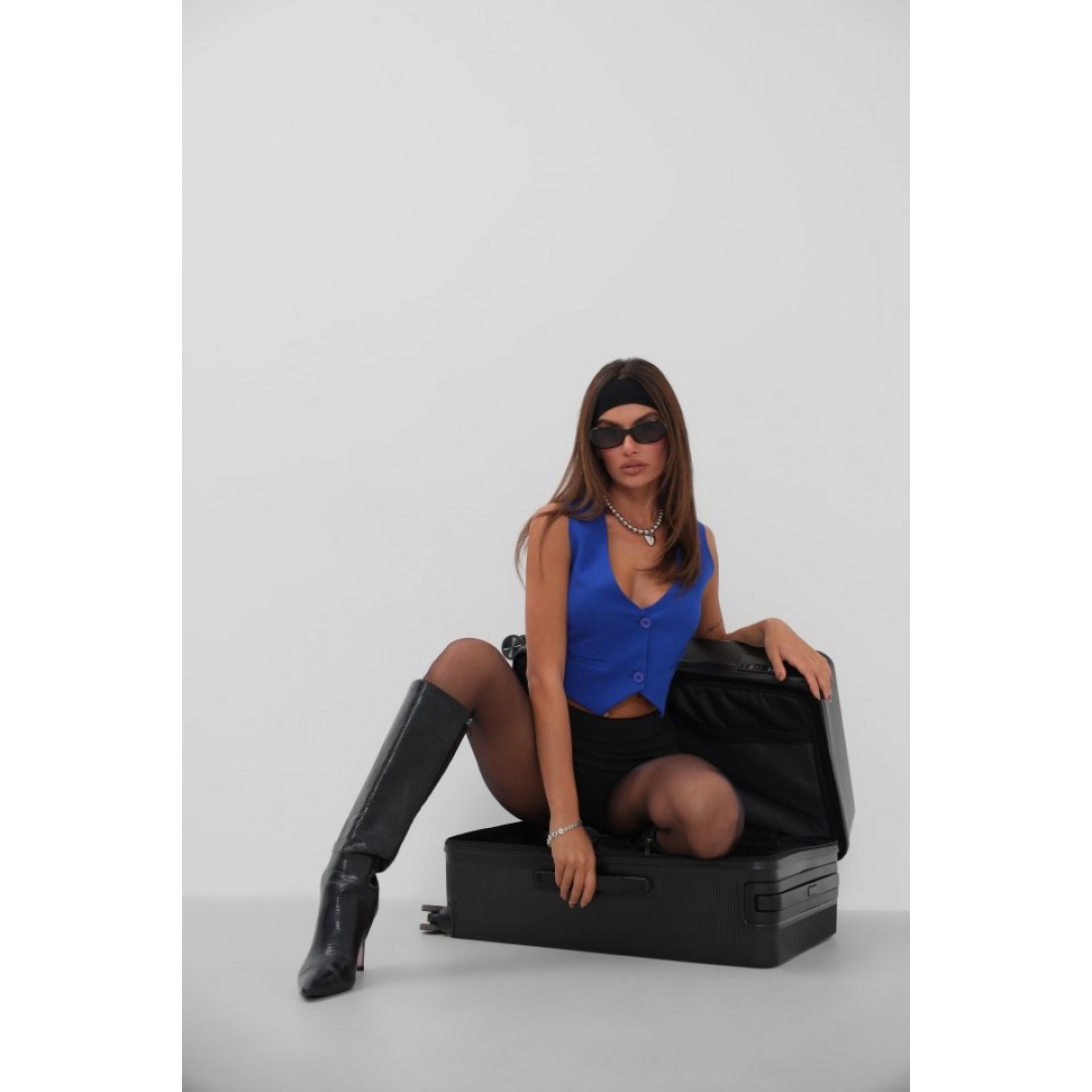 Düğmeli Crop Yelek 146219