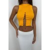 Taş Detay Dekolteli Crop Bluz 146221 Taş Detay Dekolteli Crop Bluz 146221