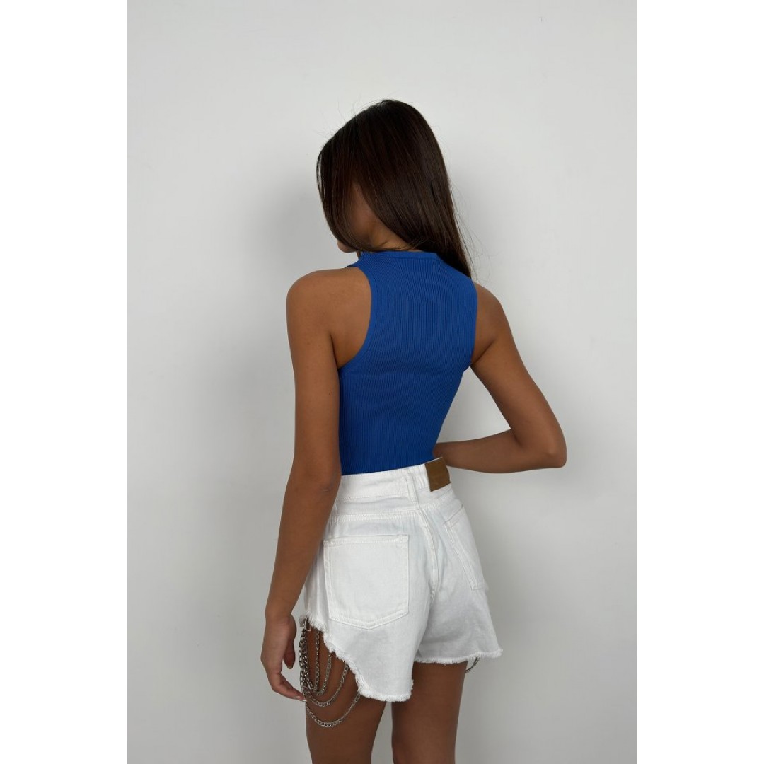Taş Detay Dekolteli Crop Bluz 146222 Taş Detay Dekolteli Crop Bluz 146222