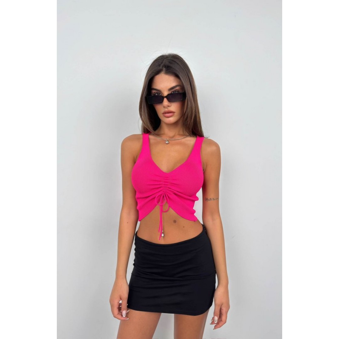 Ön Büzgülü Crop Bluz 146241 Ön Büzgülü Crop Bluz 146241