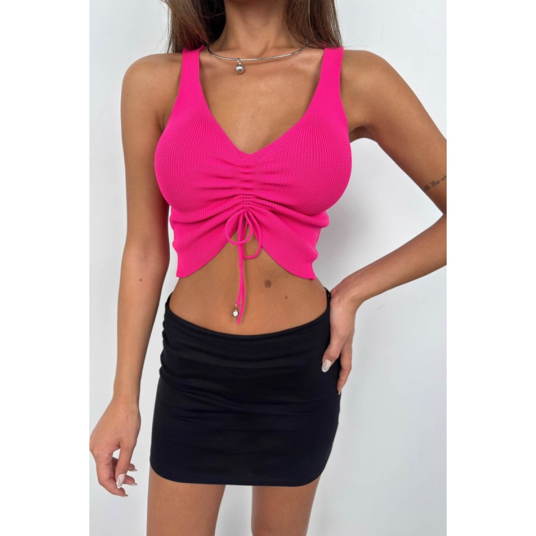 Ön Büzgülü Crop Bluz 146241 Ön Büzgülü Crop Bluz 146241