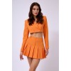 Pileli Etek Crop Ceket Takım 146273