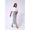 Varak Baskılı Yırtmaçlı Maxi Denim Etek 146295 Varak Baskılı Yırtmaçlı Maxi Denim Etek 146295