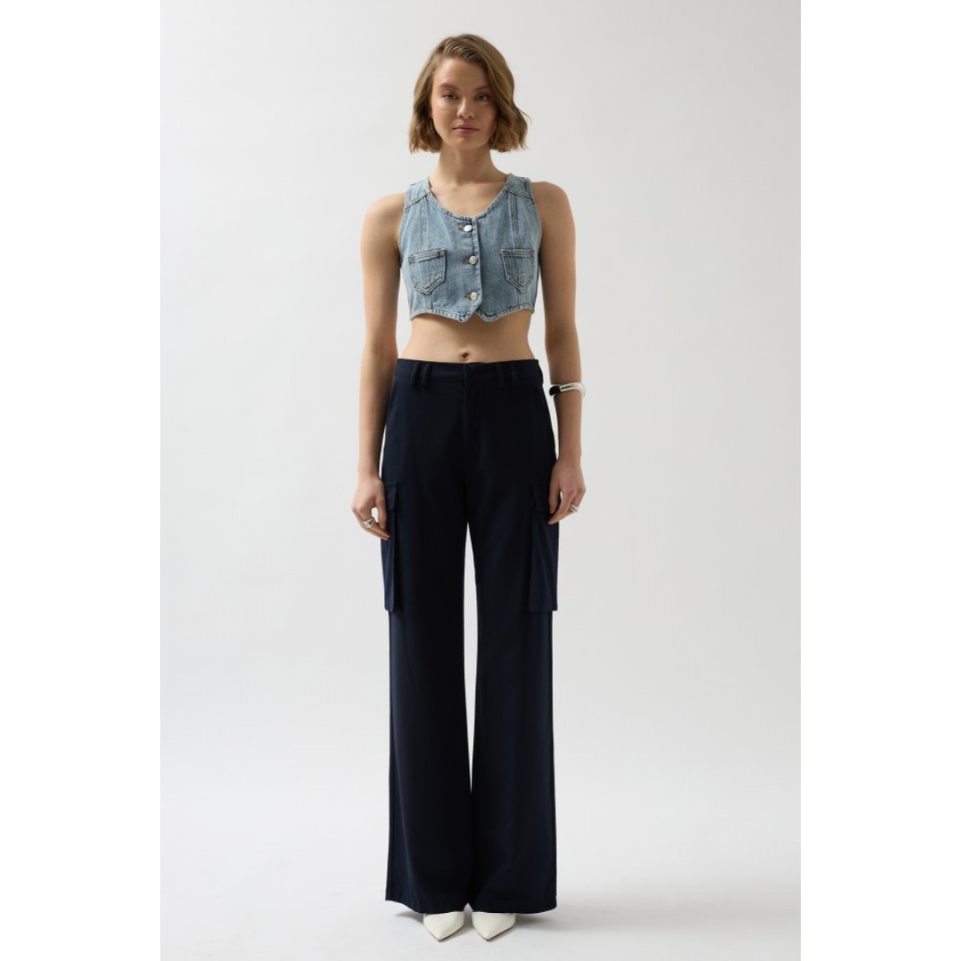 Denim Cepli Yelek - 146304 Denim Cepli Yelek - 146304