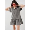 Kısa Kot Elbise 2530 - Füme - 146385 Kısa Kot Elbise 2530 - Füme - 146385
