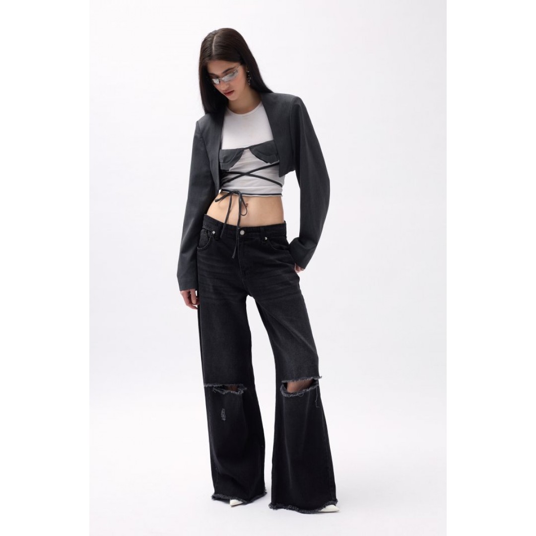 Göğüs Bra Detay Crop Ceket - 146417 Göğüs Bra Detay Crop Ceket - 146417