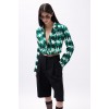Desenli Crop Ceket 146422