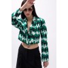 Desenli Crop Ceket 146422