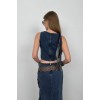 Fırfır Detay Denim Bluz 146444