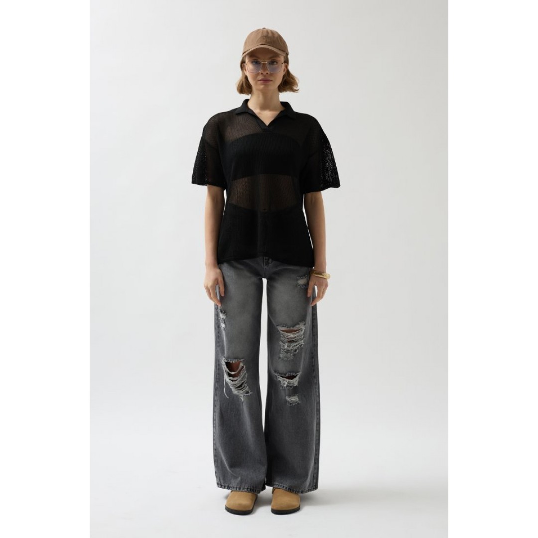 Polo Yaka TransparanT-Shirt 146488