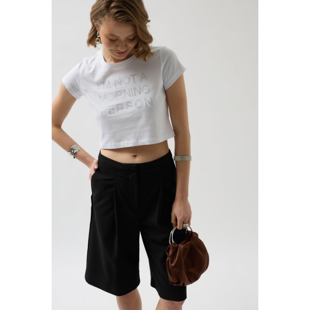 Taş Detay Crop T-Shirt 146490 Taş Detay Crop T-Shirt 146490