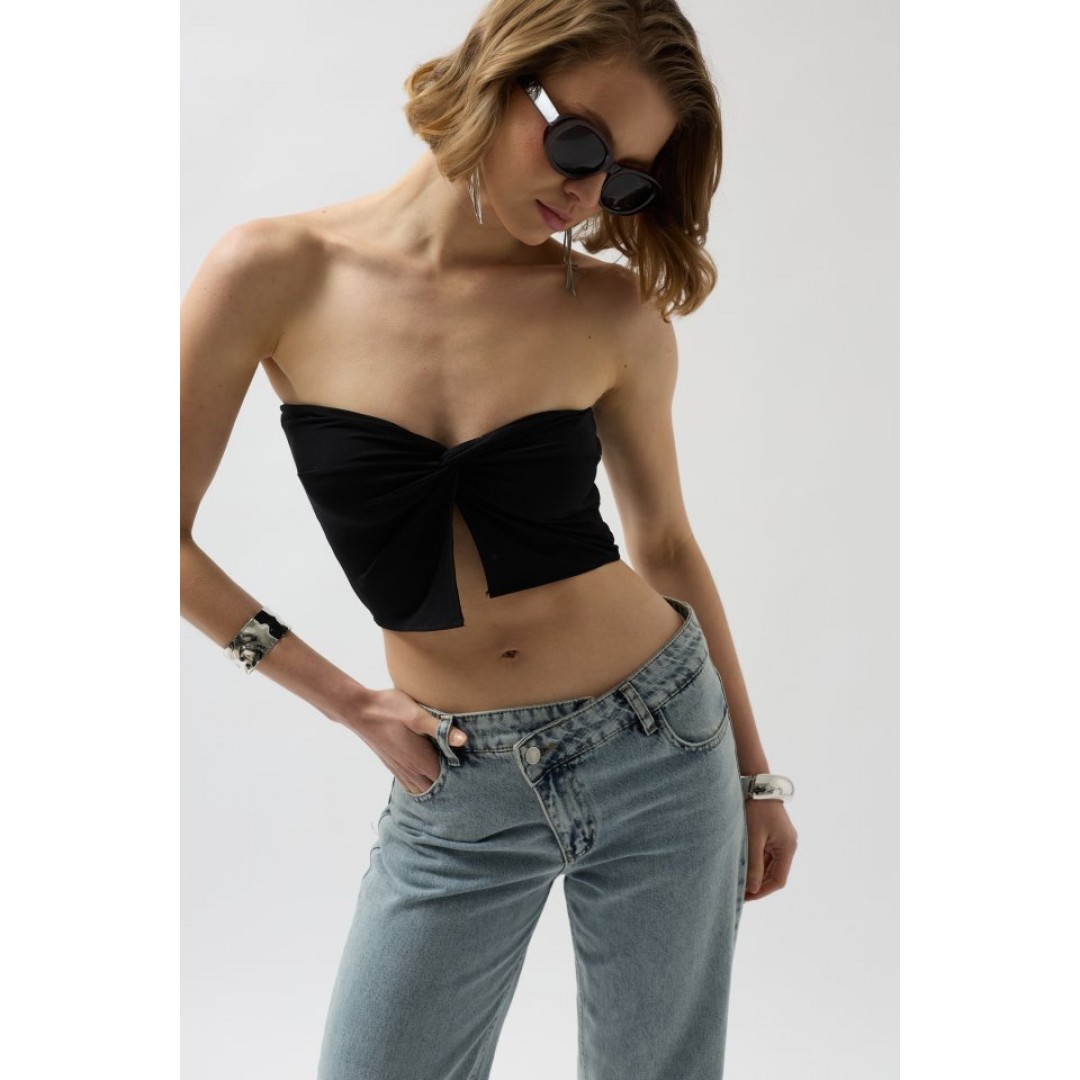 Straplez Düğüm Detay Bluz 146511 Straplez Düğüm Detay Bluz 146511