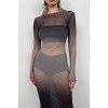 Baskılı Maxi Boy Elbise - 146530 Baskılı Maxi Boy Elbise - 146530