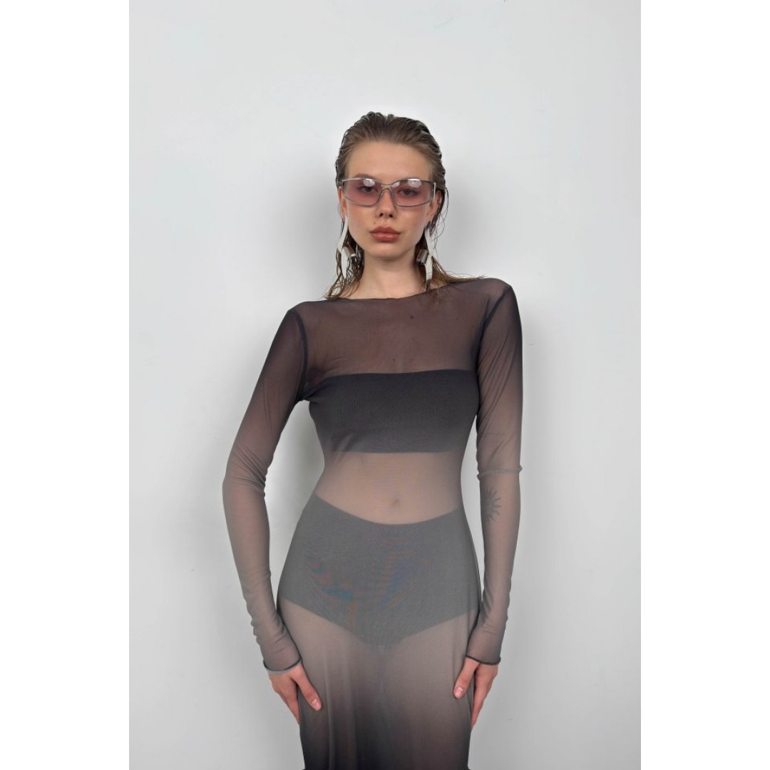 Baskılı Maxi Boy Elbise - 146530 Baskılı Maxi Boy Elbise - 146530