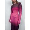 Baskılı Maxi Boy Elbise - 146531