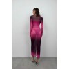 Baskılı Maxi Boy Elbise - 146531