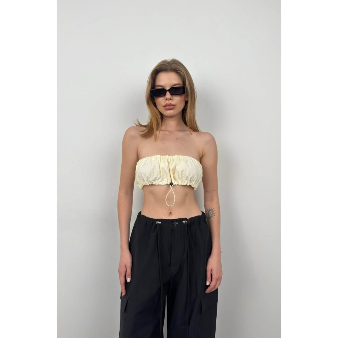 Lastik Detay Straplez Crop - 146546 Lastik Detay Straplez Crop - 146546