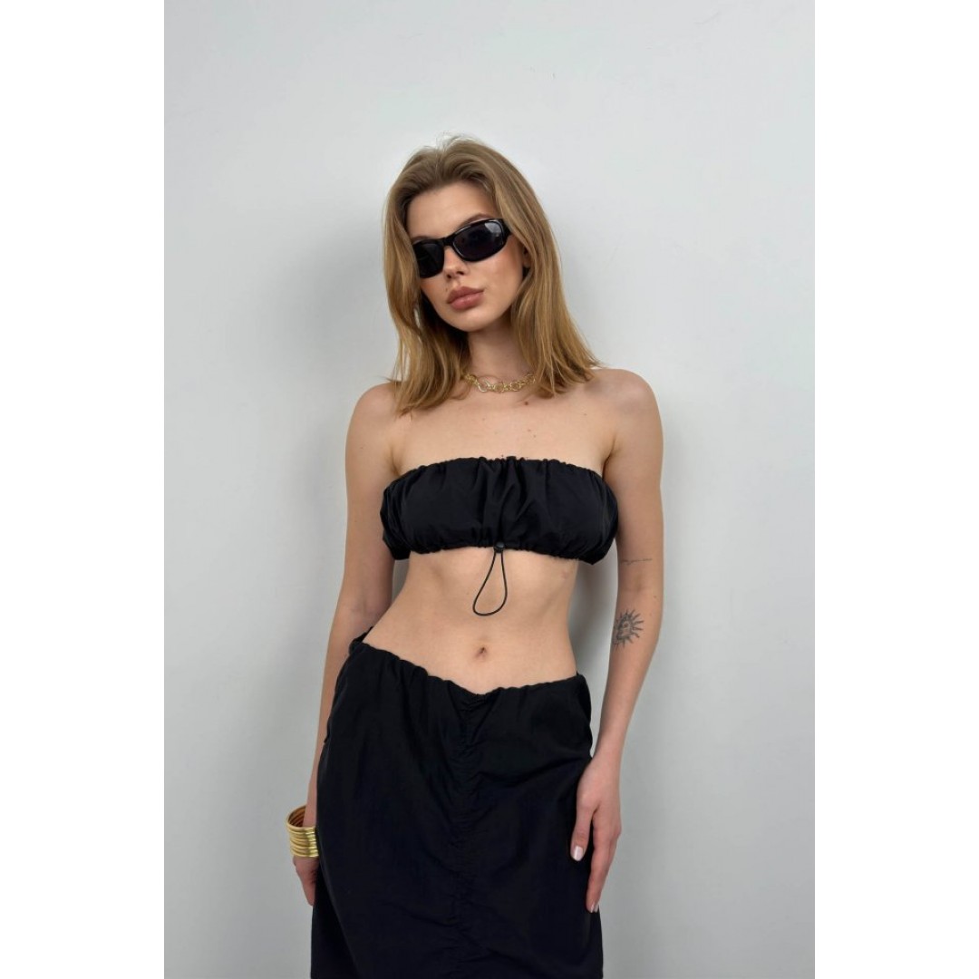 Lastik Detay Straplez Crop 146550 Lastik Detay Straplez Crop 146550