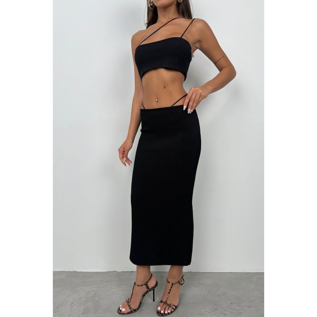 Askı Detay Straplez Dokulu Crop 146573 Askı Detay Straplez Dokulu Crop 146573
