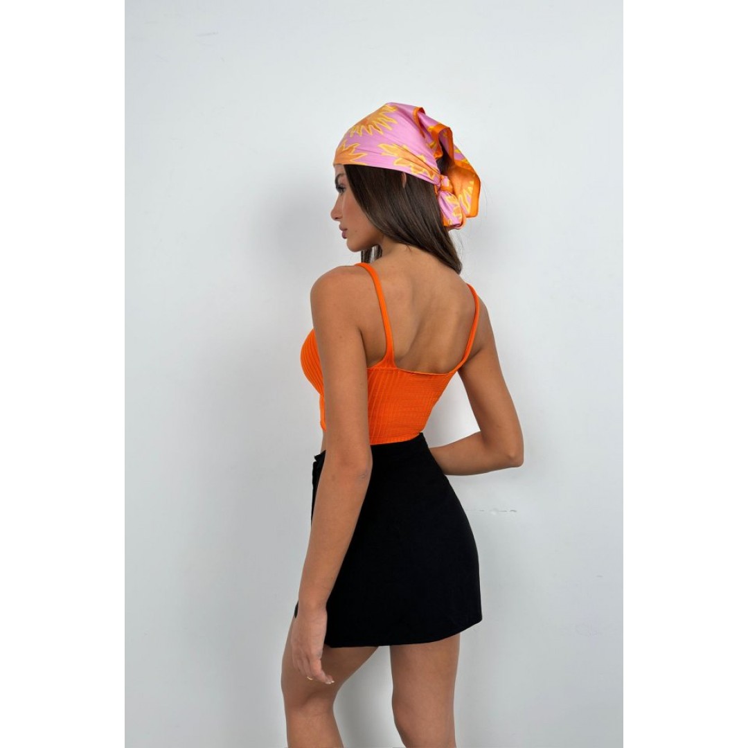 V Yaka Crop Bluz 146592 V Yaka Crop Bluz 146592