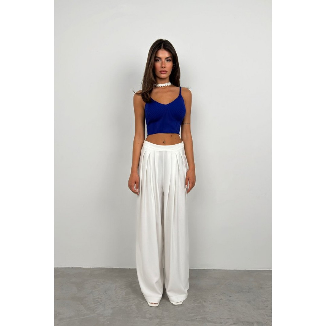 V Yaka Crop Bluz 146596 V Yaka Crop Bluz 146596