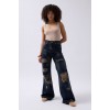 Lazer Kesim Wide Leg Yüksek Bel Jean - 146635