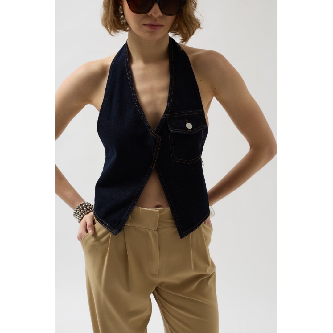 Asimetrik Denim Yelek 146644 Asimetrik Denim Yelek 146644