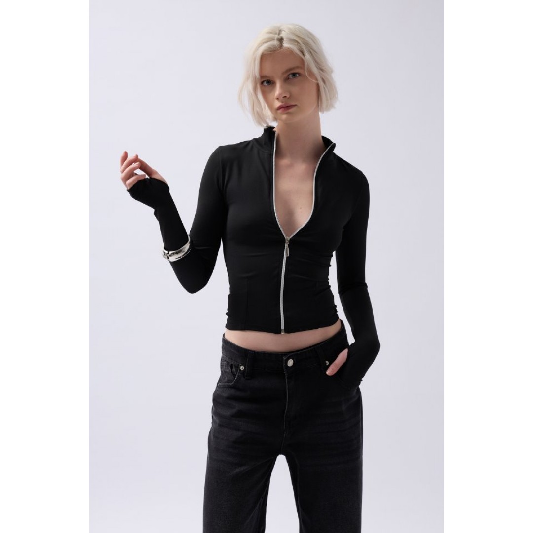 Fermuar Detaylı Bluz 146651 Fermuar Detaylı Bluz 146651