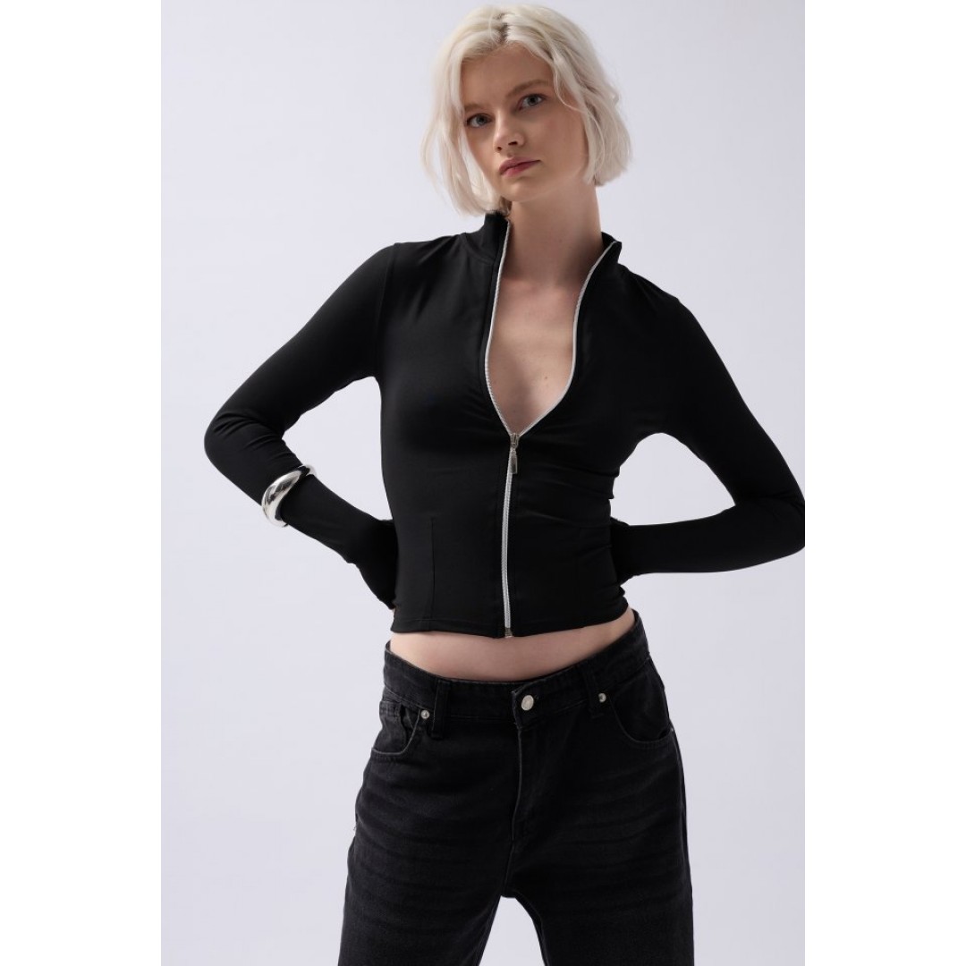 Fermuar Detaylı Bluz 146651 Fermuar Detaylı Bluz 146651