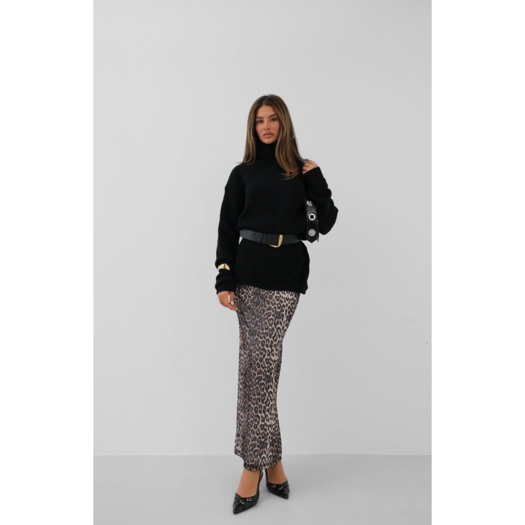 Oversize Balıkçı Yaka Triko Tunik