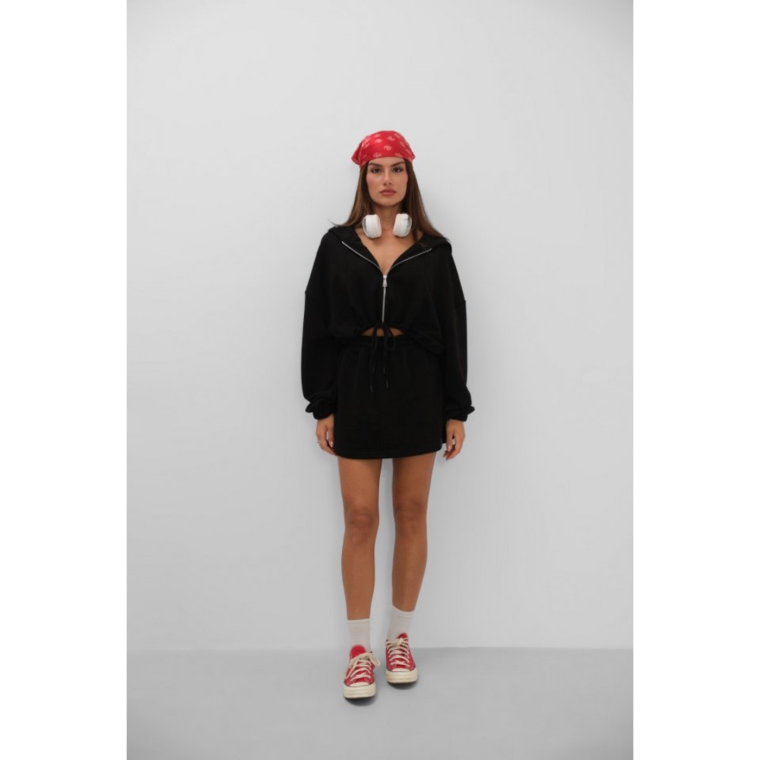 Beli Lastikli Fermuarlı Sweatshirt 146661