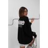 Baskılı Sıfır Yaka Oversize Sweatshirt - 146663 Baskılı Sıfır Yaka Oversize Sweatshirt - 146663