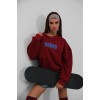 Baskılı Sıfır Yaka Oversize Sweatshirt 146664 Baskılı Sıfır Yaka Oversize Sweatshirt 146664