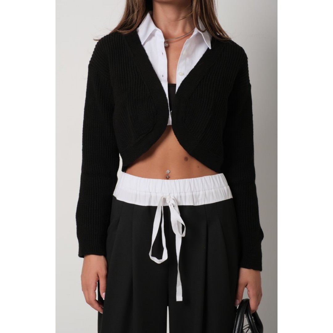 Biyeli Crop Triko Hırka 146670