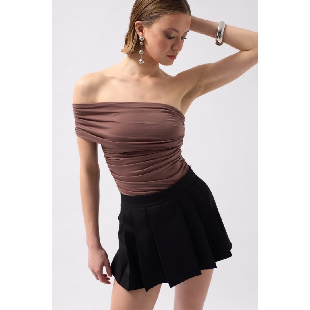 Pileli Mini Şort Etek 146706
