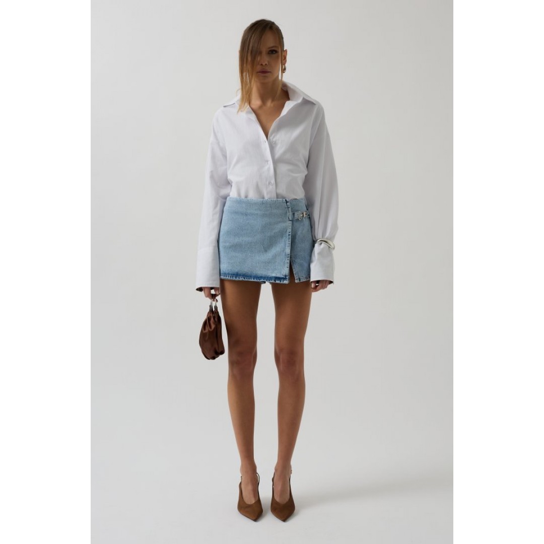 Kemer Detay Denim Şort Etek 146708 Kemer Detay Denim Şort Etek 146708