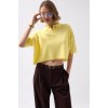Polo Yaka Crop Dokulu Bluz 146736 Polo Yaka Crop Dokulu Bluz 146736