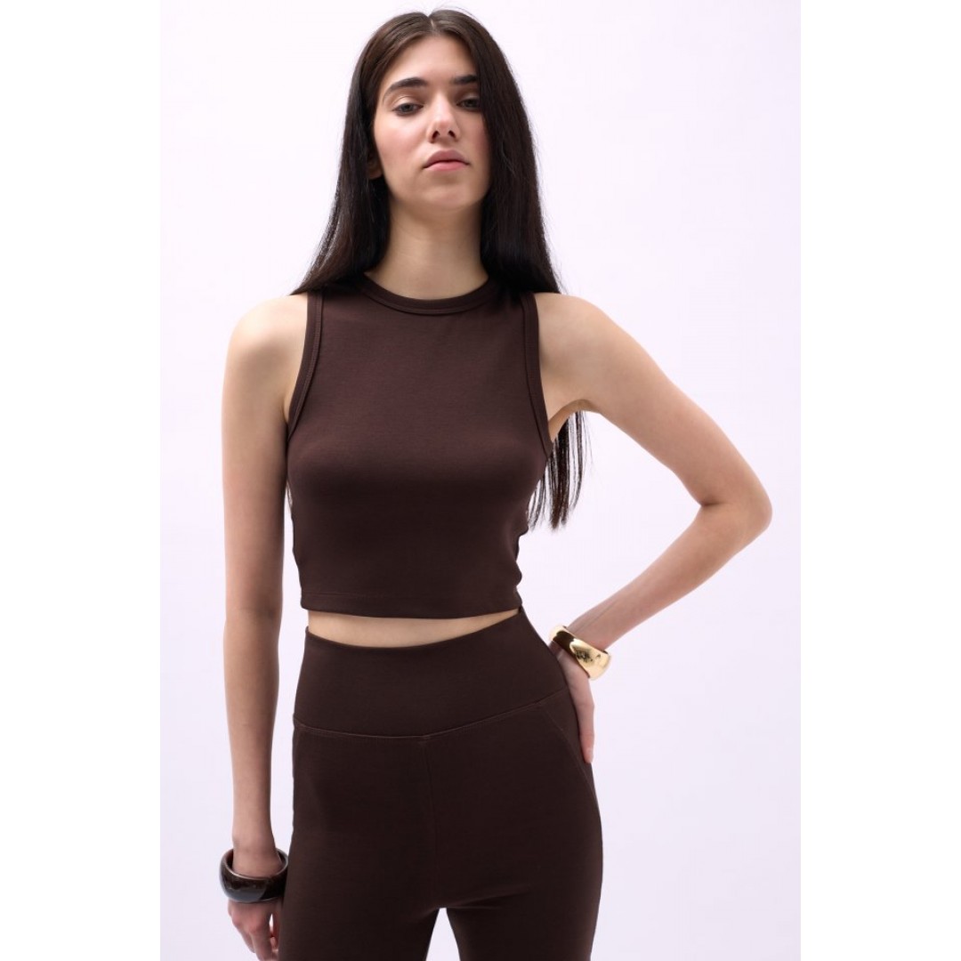 Yüzücü Yaka Crop Bluz 146752