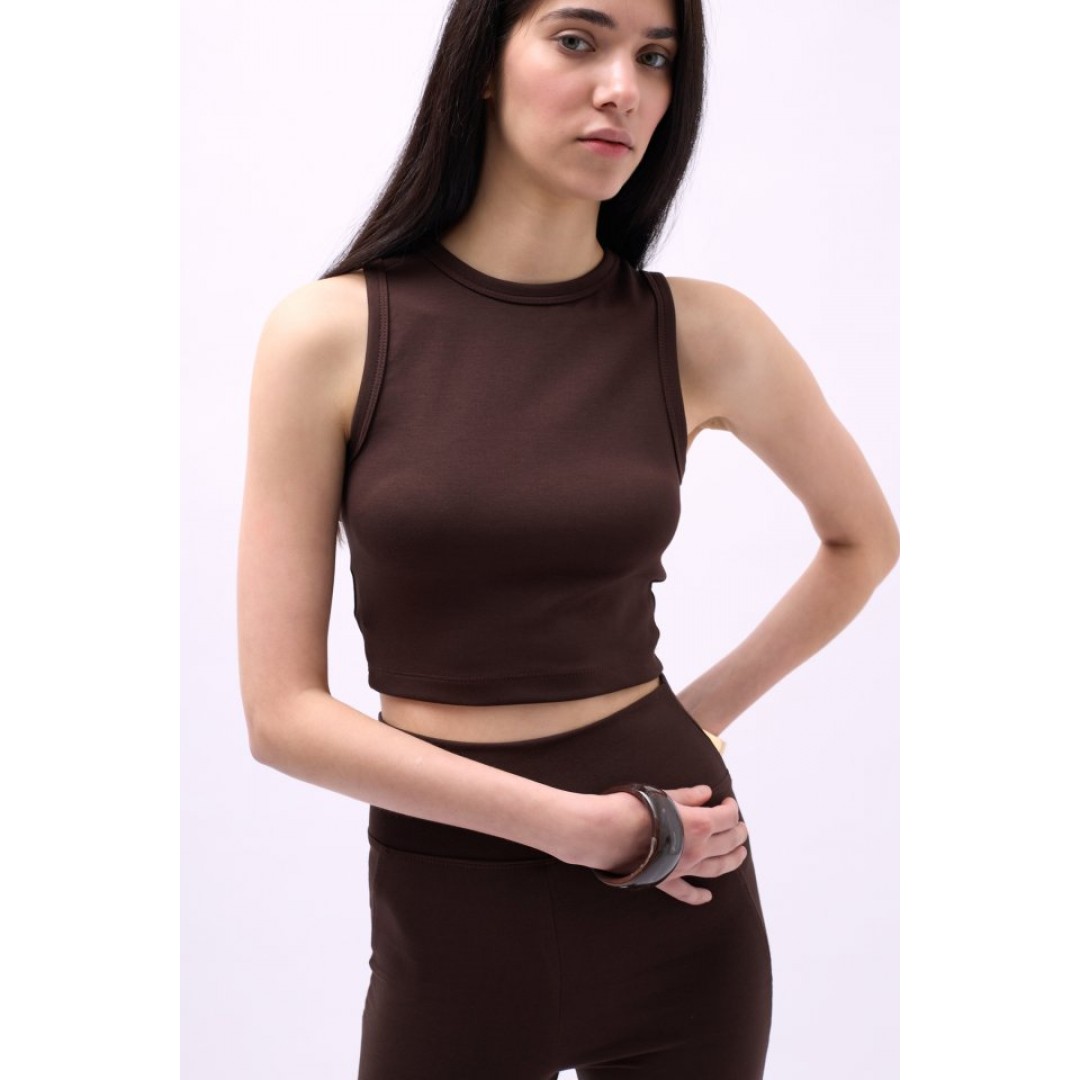 Yüzücü Yaka Crop Bluz 146752