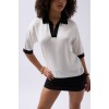 V Yaka Dokulu T-Shirt 146762 V Yaka Dokulu T-Shirt 146762
