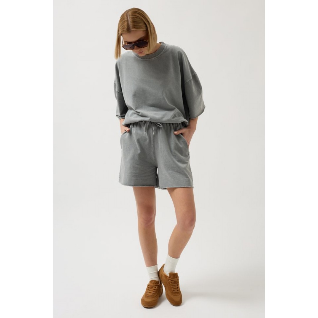 Oversize Lazer Kesim Bisiklet Yaka T-Shirt 146764 Oversize Lazer Kesim Bisiklet Yaka T-Shirt 146764