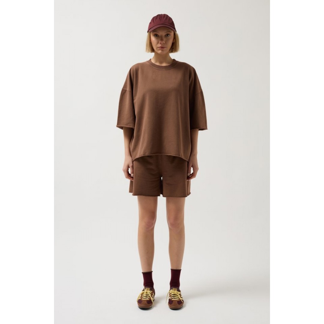 Oversize Lazer Kesim Bisiklet Yaka T-Shirt 146765 Oversize Lazer Kesim Bisiklet Yaka T-Shirt 146765